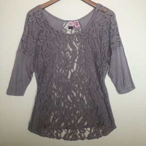 💰Lilac Lace 3/4 sleeved shirt